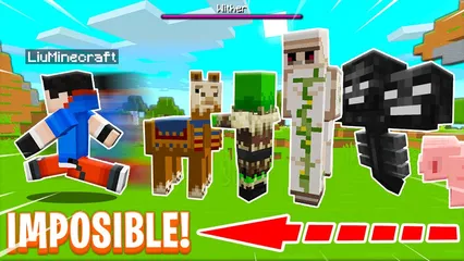 Minecraft pero al caminar aparecen mobs randoms! 😱 | 99.99% IMPOSIBLE